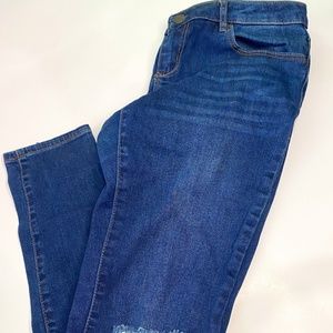 Garage Ripped Blue Skinny Jeans